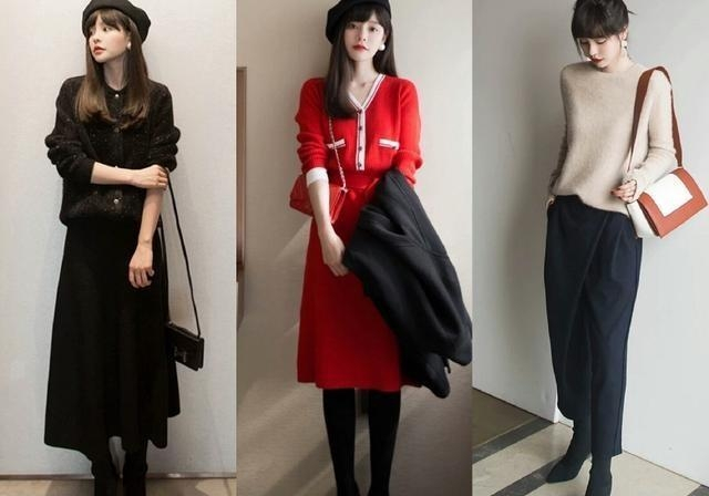 秋冬日常气质穿搭,大衣搭配针织裙,穿出最美的你(图7) (图7)